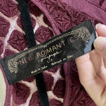 Free People  New romantic women’s Size Small sleeveless blouse maroon Boho‎ Lace Photo 3