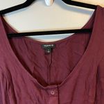 Torrid Tank Burgundy Fit & Flare Stretch Challis Button-Front Tank Sz 1 (1X) GUC Photo 4