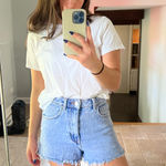 ZARA High-waisted blue denim shorts Photo 0