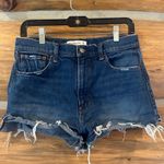 Abercrombie & Fitch  The Mom Short High Rise Distressed Jean Shorts Photo 0