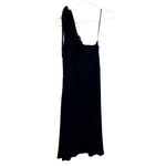 Loft  size XS navy blue one shoulder mini dress bow detail on shoulder‎ soft Photo 1