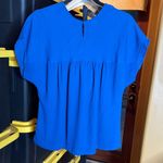 Kooba  Vibrant Blue Women's Blouse Size Medium Oversized Photo 5