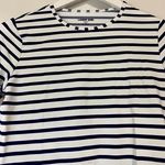 Lands' End Lands’ End Women’s Crewneck Long Sleeve Rash Guard Swim Top Blue Stripe Sz XXS Photo 1