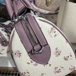 Coach NWT Rowan Satchel Bag With Floral Print CAL58 Silver/Chalk Multi Photo 7