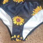 Sunflower Print Bikini Set 2 piece set strapless standard bikini black lace Size undefined Photo 2