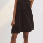 Anthropologie Ruffled One Shoulder Mini Dress Asymmetrical Black Sz Medium Photo 0