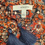 Athleta Printed Martinique Active Dress Red & Navy Size Small Quick Dry Travel Photo 9