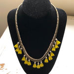 Banana Republic  Vintage EUC Yellow Flower Rhinestone Statement Necklace Photo 0