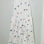 PRABAL GURUNG X RTR White Cotton Floral Embroidered Sleeveless Midi Dress 10 Photo 5