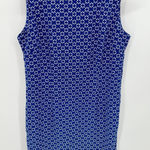 Mario Serrani Blue Geometric Print Shift Dress Knee Length Sleeveless Womens 10 Photo 0