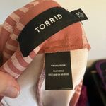 Torrid Peach/White Striped Paper Bag Casual Shorts Photo 3