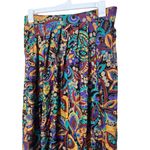 EXPOSÉ Skirt Womens Size Small Paisley Maxi ALine Pleated Vintage USA Boho Purple Photo 1