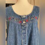 Street Blues Floral Denim Button Dress Blue Size M Photo 4