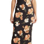 We Wore What Floral Black and Orange Muscle Tank Midi Dress Women’s Size Small NWT Photo 0