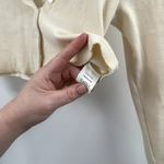 Princess Polly  Cream Ribbed Knit Collared Top Size 4 - Small Photo 4