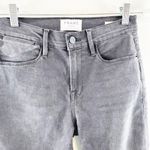 frame denim Le High Straight Feather Hem Cropped Jeans Ludlow Black 26 / 2 Photo 7