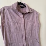 Miou Muse Button Front cotton Utility Jumpsuit SZ M Pink Size M Photo 3