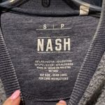 NASH COLLECTION GINGHAM PLAID SWEATSHIRT GRAY WOMENS SMALL Photo 3
