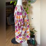 Vibrant Purple and Orange Graphic Short Sleeve Tee Size L Photo 2