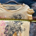 Rocker Girl Y2K Yellow Graphic Short Sleeve Tee with Black Accents SZ XL Crew Photo 12