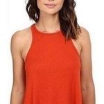 Free People intimately long beach ribbed tank top orange raw edge size medium Photo 0