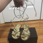 J.Crew J. Crew studded metallic gold lace up gladiator sandals women’s size 7 Photo 7