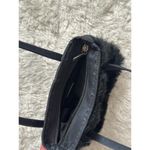 XOXO Vintage  90s Black Faux Fur Mini Purse Handbag Winter Photo 2