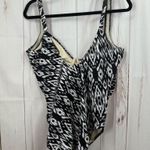 MiracleSuit Women’s 14 Black White Patterned One Piece Swim Photo 1