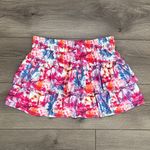 Lucky in Love Shockin' Radiance Ruffle Tiered Multicolor Skirt Skort Size Small Pink Photo 1