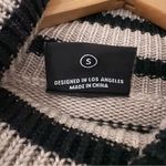 Miou Muse Striped Turtleneck Sweater Oversized mocha and black Size S Photo 6