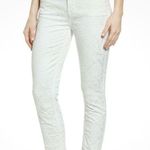 7 For All Mankind Jen7 by NWT White Floral Jacquard Skinny Ankle Jeans Size 2 Photo 0