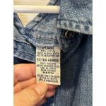 Faded Glory Y2K  Jean Shirt Size‎ XL Denim Sleeveless Collared Cutout V-neck Photo 5
