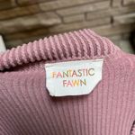 Fantastic Fawn  Ribbed Boatneck Pocket Long Sleeve Top Mauve Pink Medium Photo 4