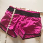 Lululemon Womens Shorts Sz 4 Turbo Run Paris Pink Black Running Activewear Photo 5