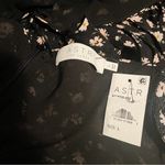 ASTR NWT Sweetheart Puff Sleeve Black & Pink Floral Ruched Top Size Large NEW Photo 7