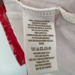 Free People Floral Lace Mesh Dress in Hot Red Attached Adjustable Slip Scalloped Photo 12