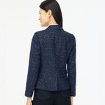 NWT J. Crew factory $228 Sequin tweed schoolboy blazer academia navy 12 Blue Photo 2