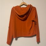 Wanakome  Vibrant Orange Hoodie with Rope Drawstring Photo 2