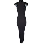 Meshki  Knit Ribbed Bodycon Maxi Dress sz XS Black Photo 2