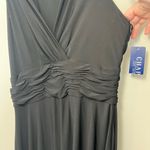 CHAPS  Women's Malibu A-Line Midi Dress Black Sleeveless V-Neck Halter  Large NWT Photo 5