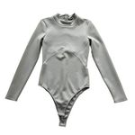 ZARA  Gray Open Back Bodysuit Top Women Size Medium | 61-25 Photo 0