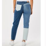 Hollister Size 9S 29 Ultra High Rise Mom Jean Blue Patchwork Denim Colorblock Photo 4