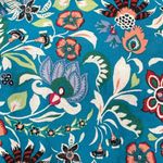 Talbots  Bright Blue Floral Popover Jacobean Floral Paisley Spring Casual Size L‎ Photo 4