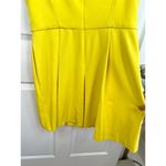 Tahari ASL Bright Yellow Button Accents Pleated Skirt Sleeveless Dress 14P Photo 9