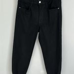 frame denim Frame Lounge Black Coated Denim Joggers Photo 0
