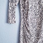 J. McLaughlin  Zebra Print Ruched 3/4 Sleeve Dress Photo 4