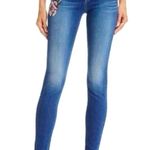 7 For All Mankind  The Skinny Rose Cross-Stitch Patchwork Denim Jeans Size 27 Photo 1