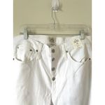 Madewell Button Fly Skinny Denim Jeans White Size 37/Women's 22 Plus Petite NEW Photo 4