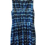Calvin Klein Womens Size 4 Blue Multicolor Printed Sleeveless Sheath Dress Photo 2