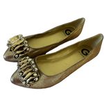 G by Guess Gold Pointed Toe Flats Photo 2